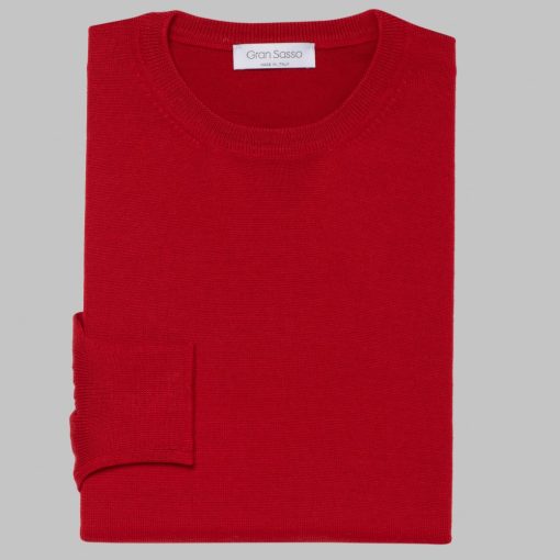 Gran Sasso - Wool round neck sweater red