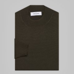   Gran Sasso -  Thick mock turtleneck wool sweater jungle green