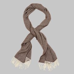 Natte’ scarf brown/ cream 