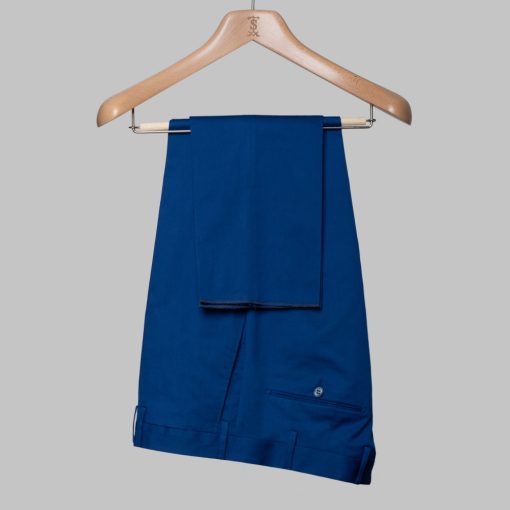 Simon Skottowe - Gabardine trousers bright blue